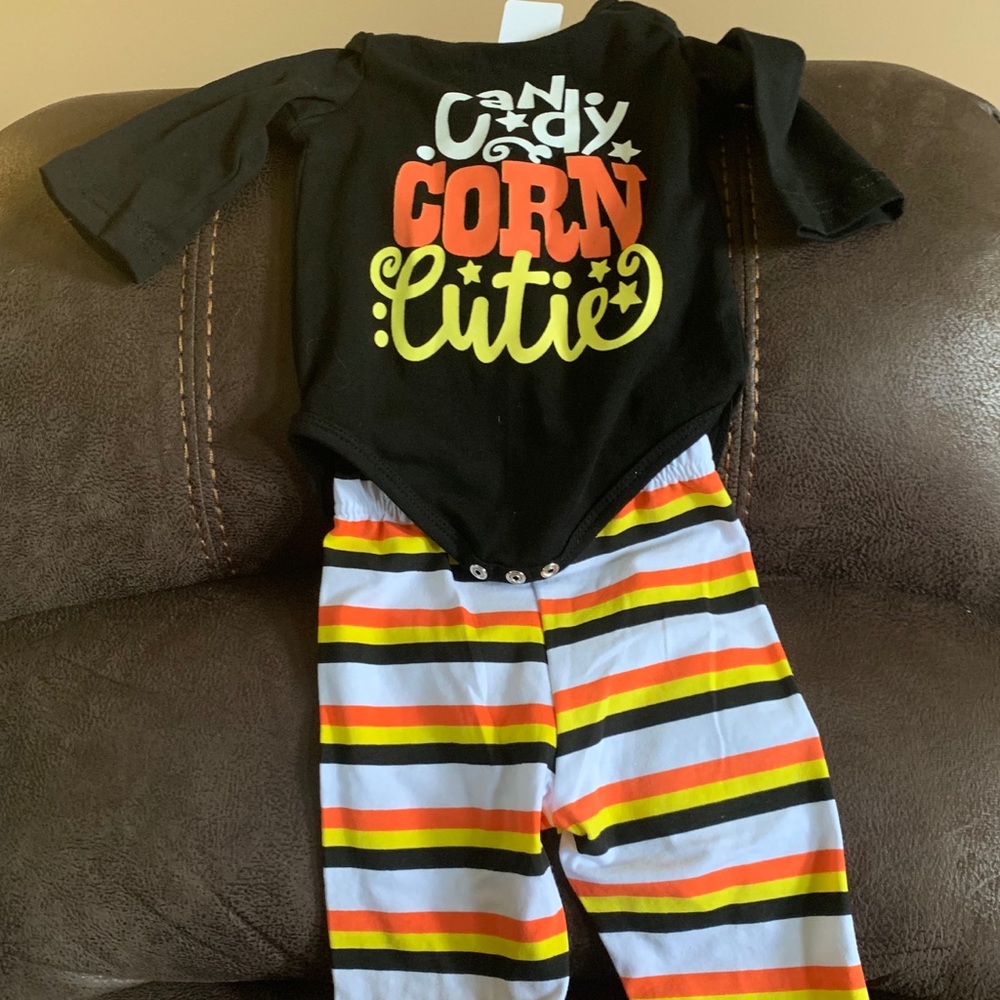 Boutique fall Outfit with pants. 0-6 months